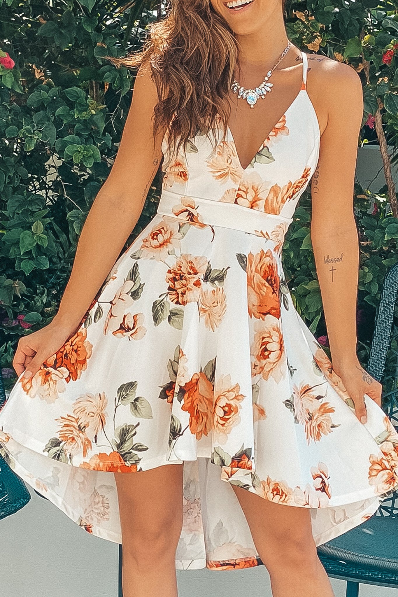 short floral dress